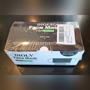 Kids black disposable face masks new in box 50pcs